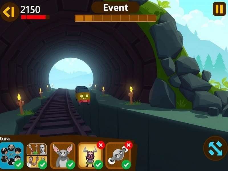 Fabled Tunnel Journey gameplay screenshot showing tunnel exploration